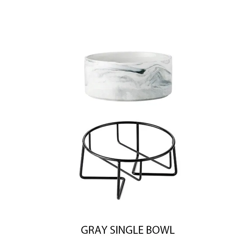 Elegant Ceramic Cat Dog Neck Guard Pet Feeding Bowl