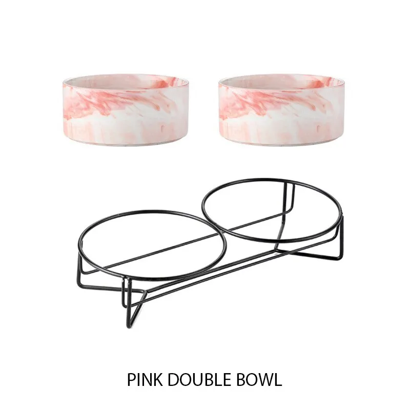 Elegant Ceramic Cat Dog Neck Guard Pet Feeding Bowl