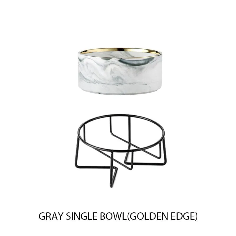 Elegant Ceramic Cat Dog Neck Guard Pet Feeding Bowl