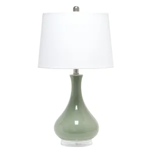 Elegant esigns LT3312-SGE 26.25" Polished Contemporary Ceramic Tear