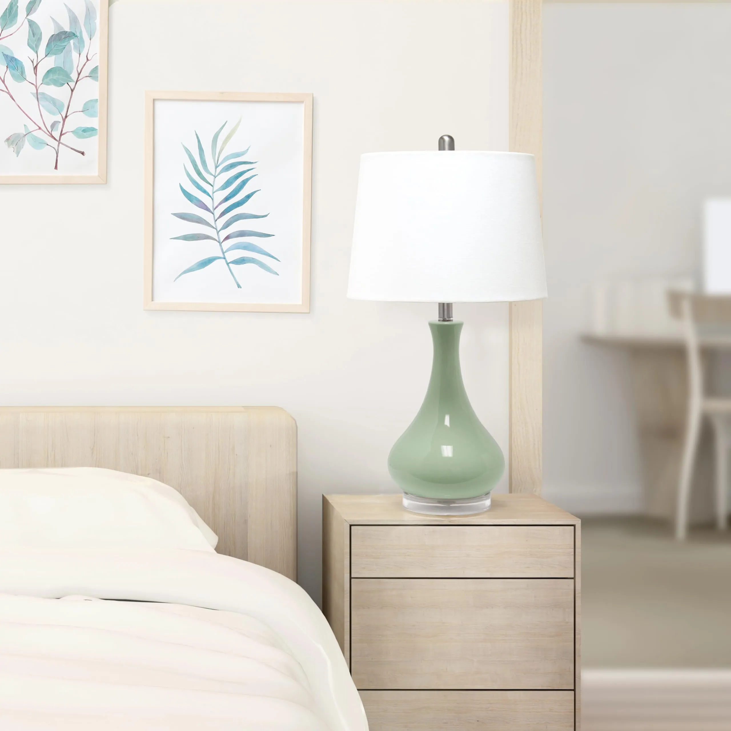 Elegant esigns LT3312-SGE 26.25" Polished Contemporary Ceramic Tear