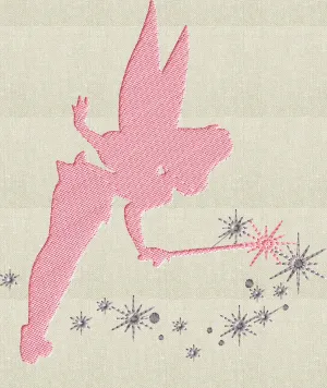 Fairy Silhouette Embroidery Design -Font not included- EMBROIDERY DESIGN FILE - Instant download - Hus Dst Jef Pes VP3 Exp formats