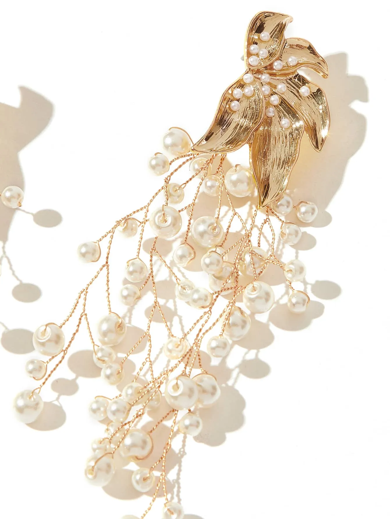 Faux Pearl Decor Drop Earrings