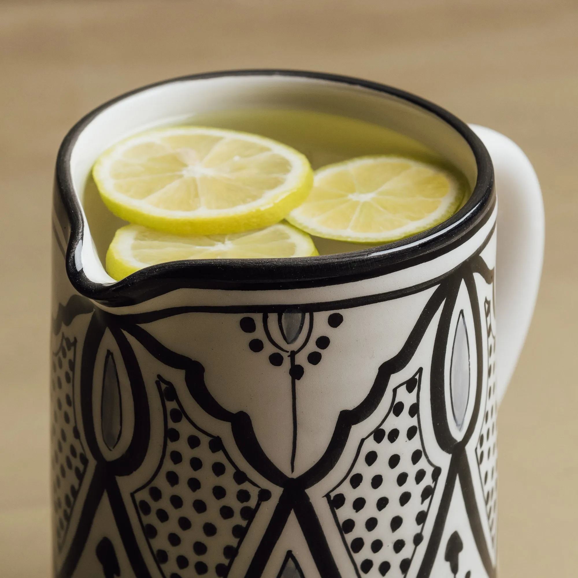 Fez Noir Carafe - Moroccan Table Art