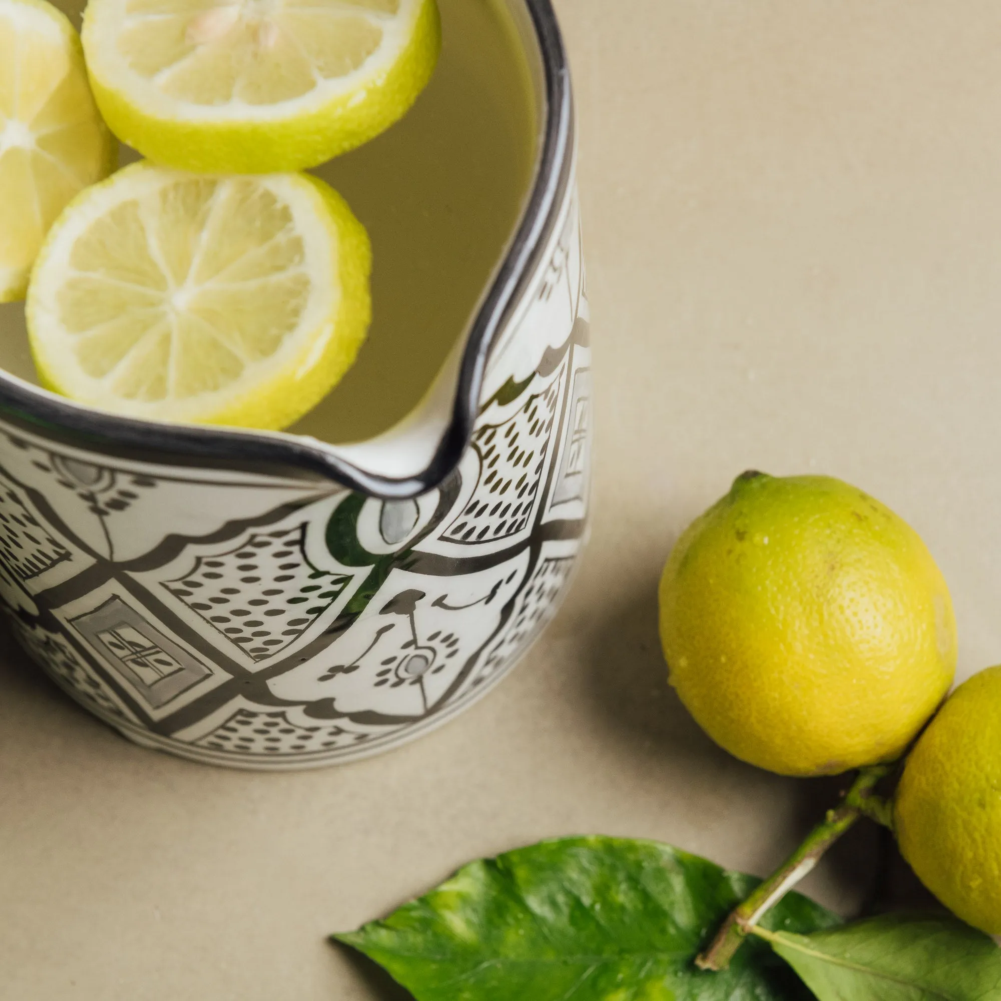 Fez Noir Carafe - Moroccan Table Art