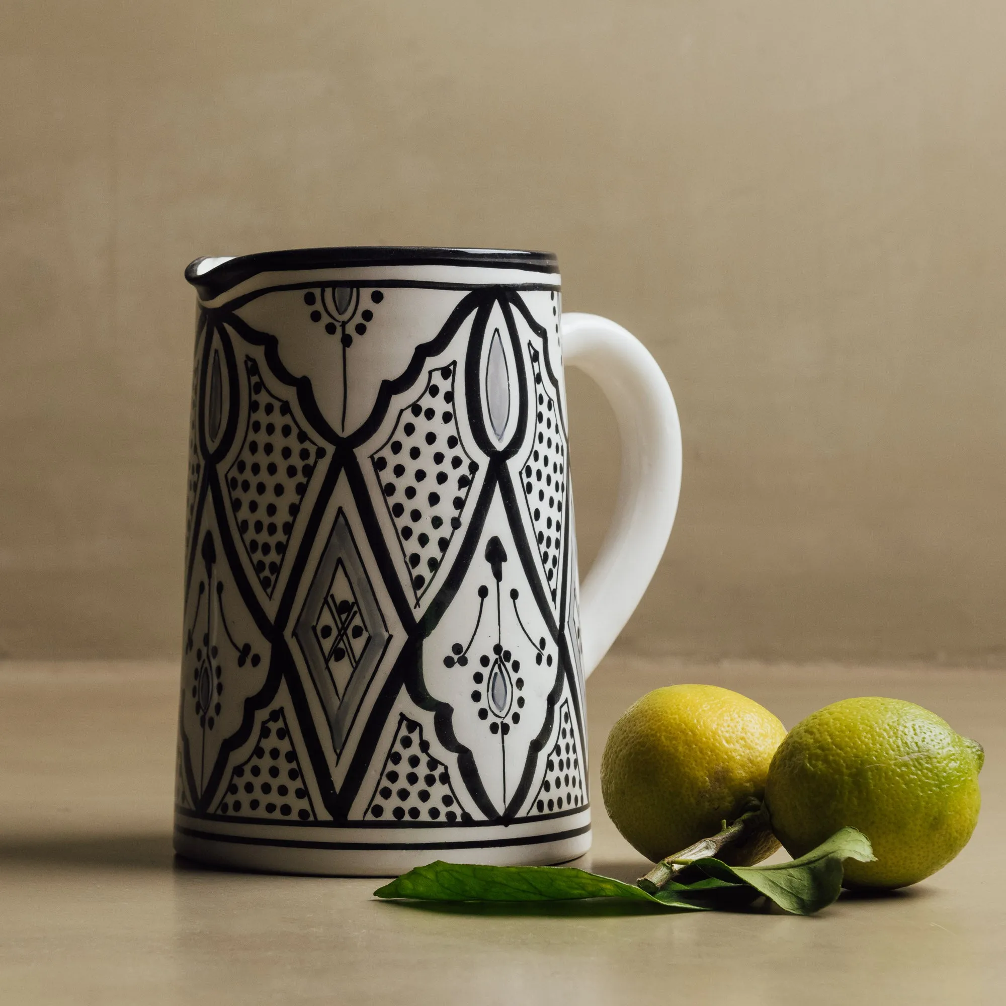 Fez Noir Carafe - Moroccan Table Art