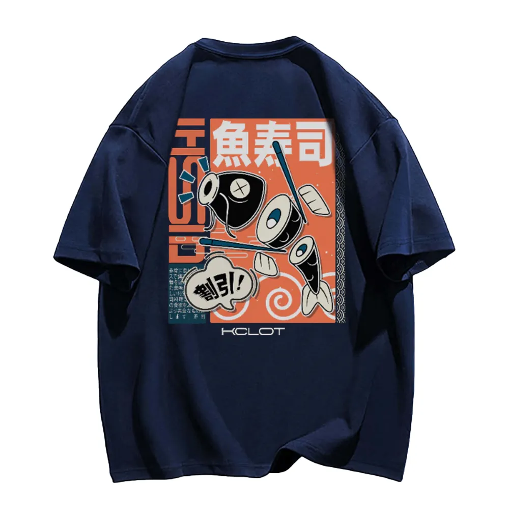 Fish Sushi Pattern T-Shirt