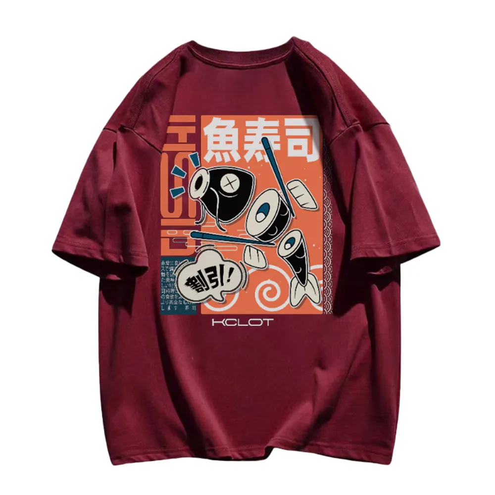 Fish Sushi Pattern T-Shirt