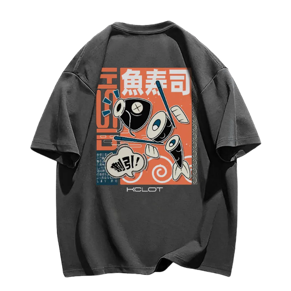 Fish Sushi Pattern T-Shirt