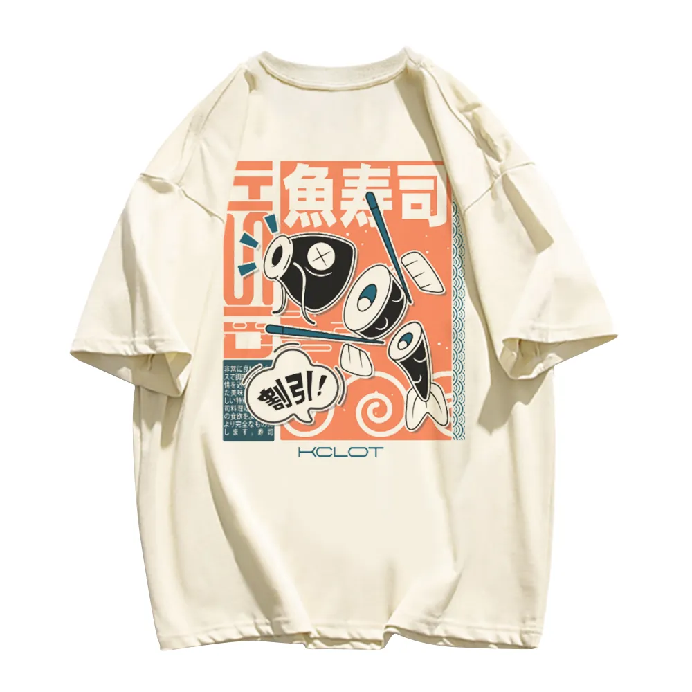 Fish Sushi Pattern T-Shirt