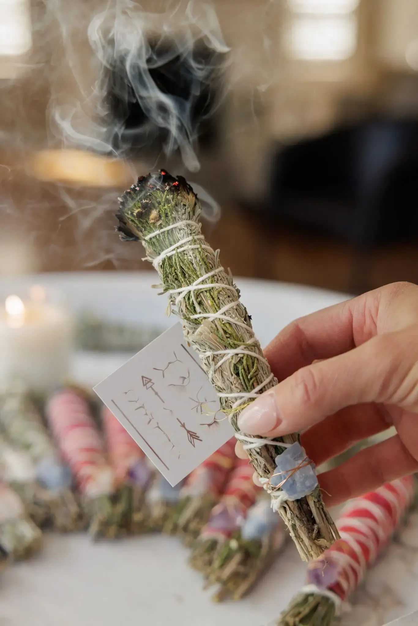 Floral Sage Bundle w/ Crystal, multiple styles