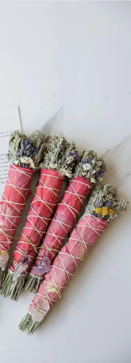 Floral Sage Bundle w/ Crystal, multiple styles