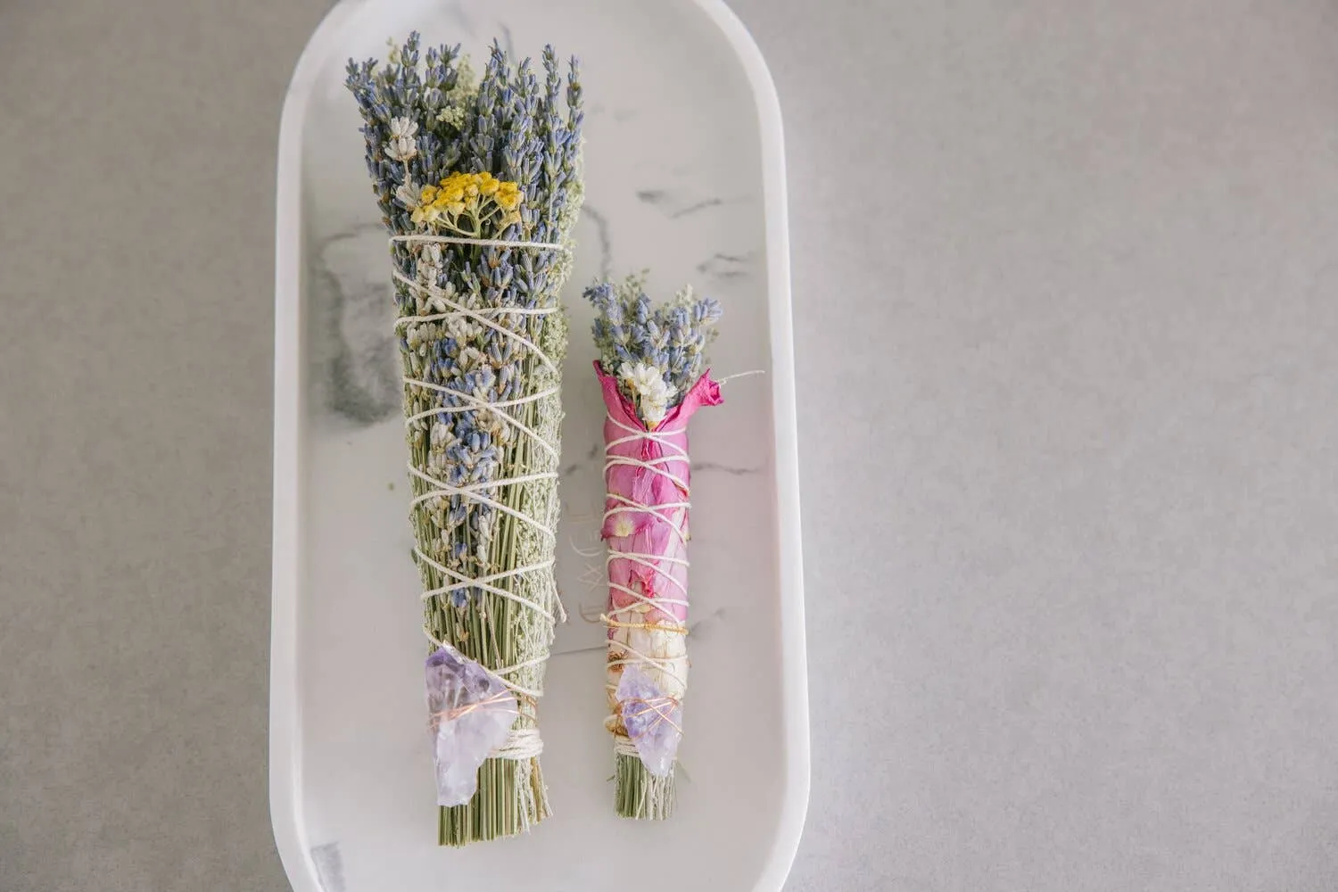 Floral Sage Bundle w/ Crystal, multiple styles