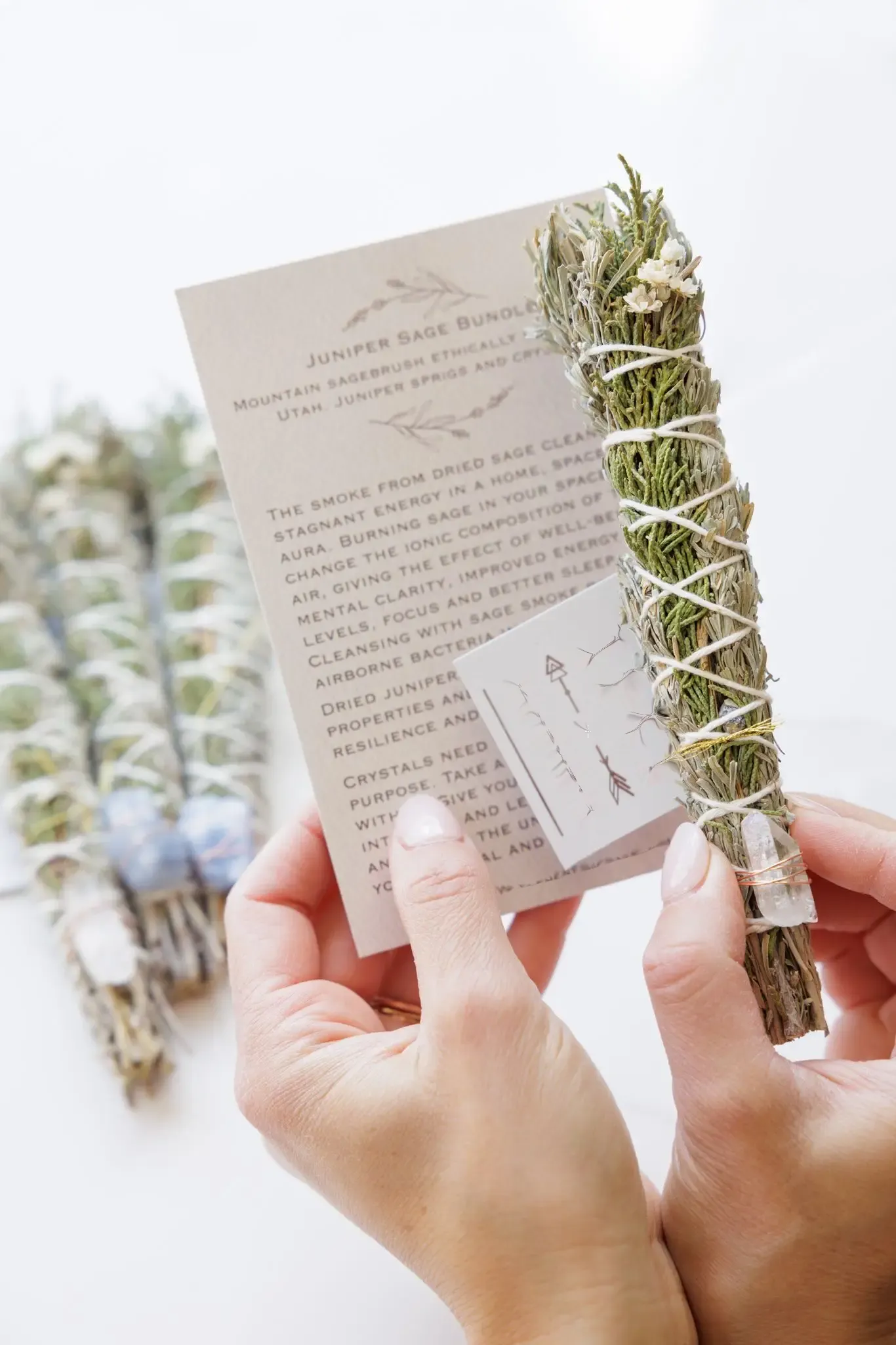 Floral Sage Bundle w/ Crystal, multiple styles