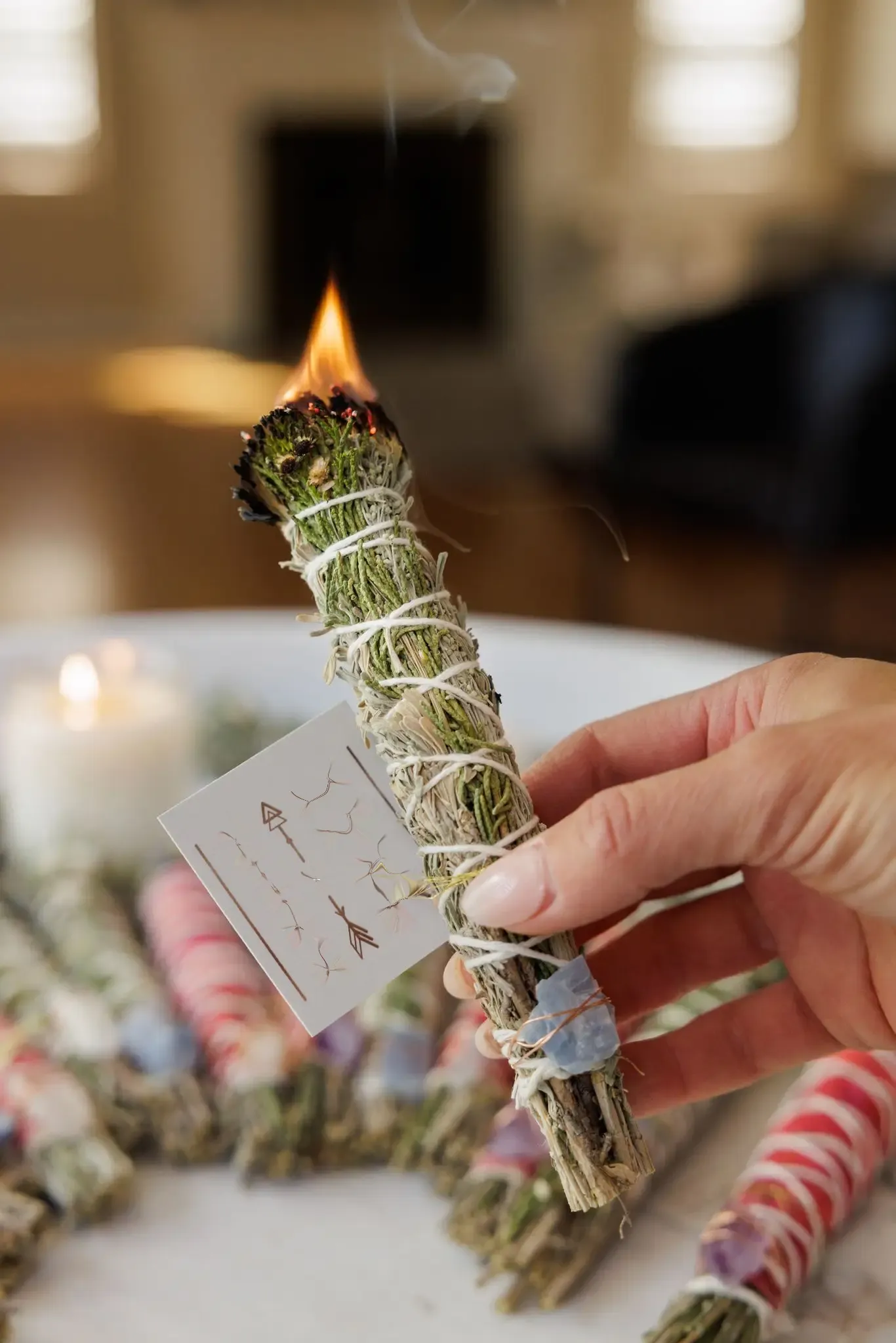 Floral Sage Bundle w/ Crystal, multiple styles