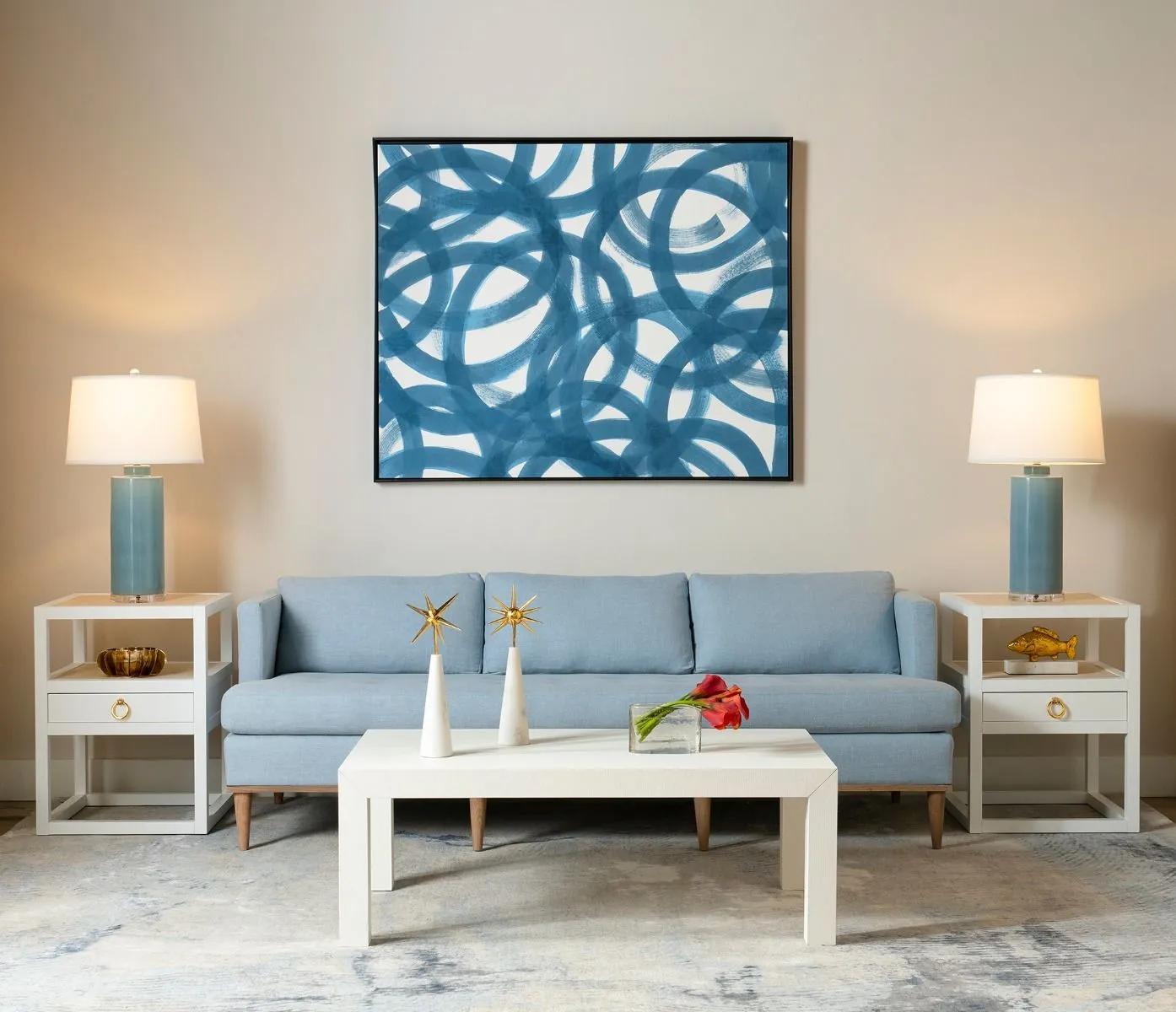 Formosa Lamp Without Shade / Smoke Blue