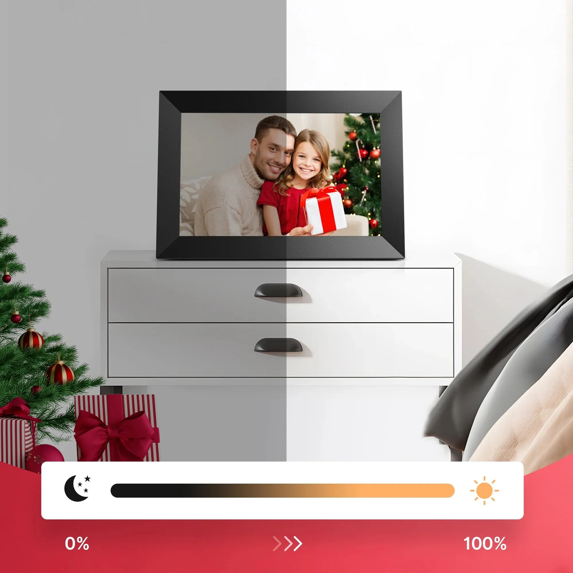 Frameo Wifi Digital Picture Frames 4 Pack,  10.1" Digital Photo Frame 32G Memory with 1280*800 IPS Touchscreen, Wall Mount Auto Rotate Electronic Picture Frame, Gift for a Loved One!