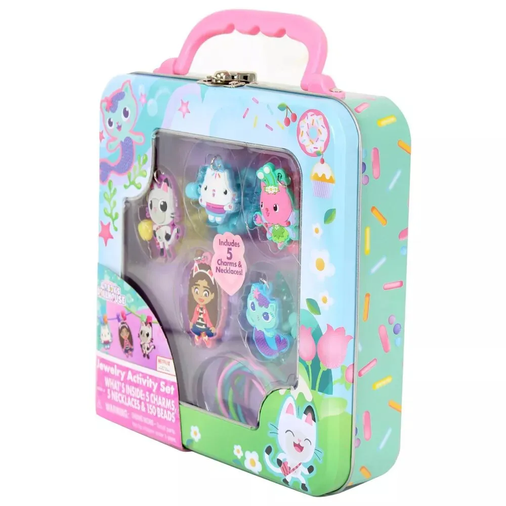 Gabby's Dollhouse Jewelry Activity Set in Tin Case