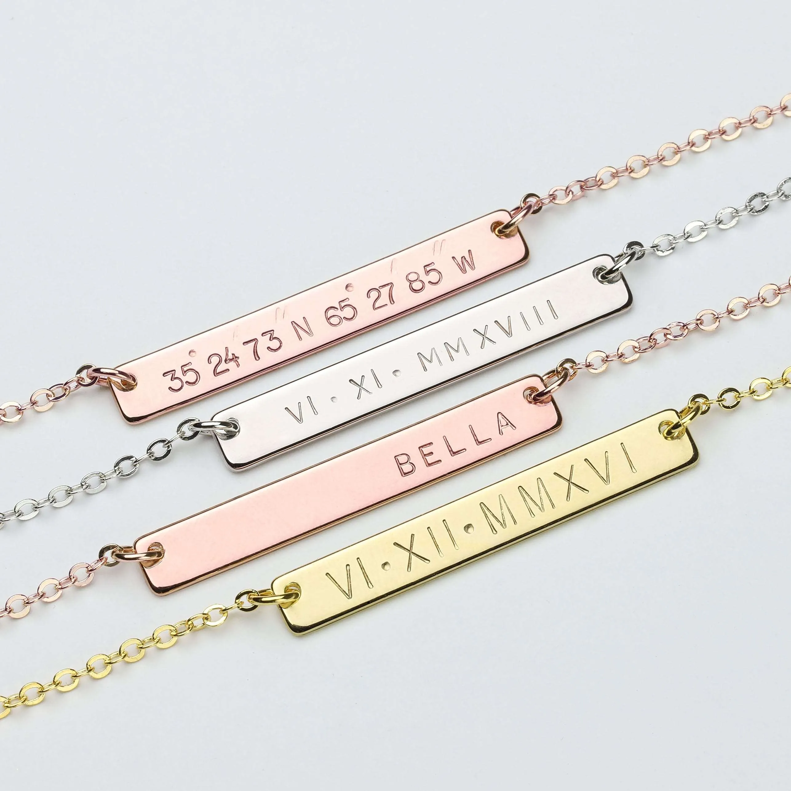 Gold Bar Custom Necklace
