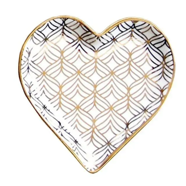 Gold Plated Ceramic Dish