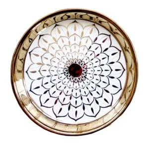Gold Plated Ceramic Dish