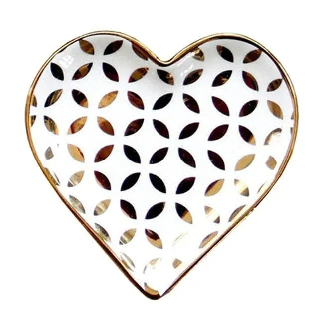 Gold Plated Ceramic Dish