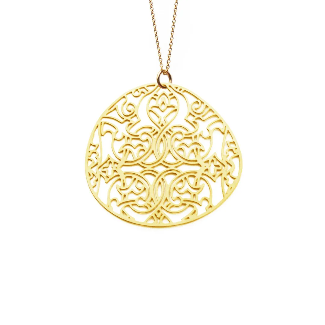Gold Plated Pattern No. 4 Necklace