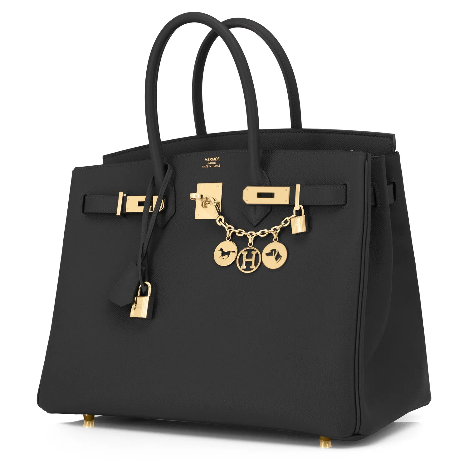 Hermes Black 35cm Epsom Birkin Gold Hardware