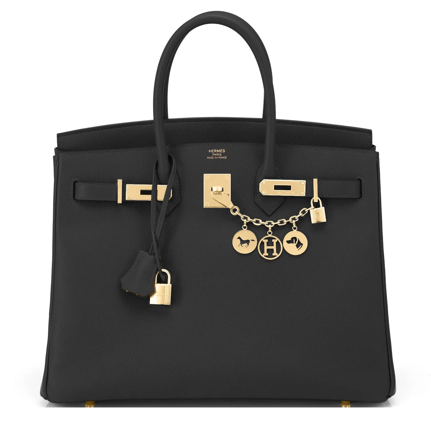 Hermes Black 35cm Epsom Birkin Gold Hardware