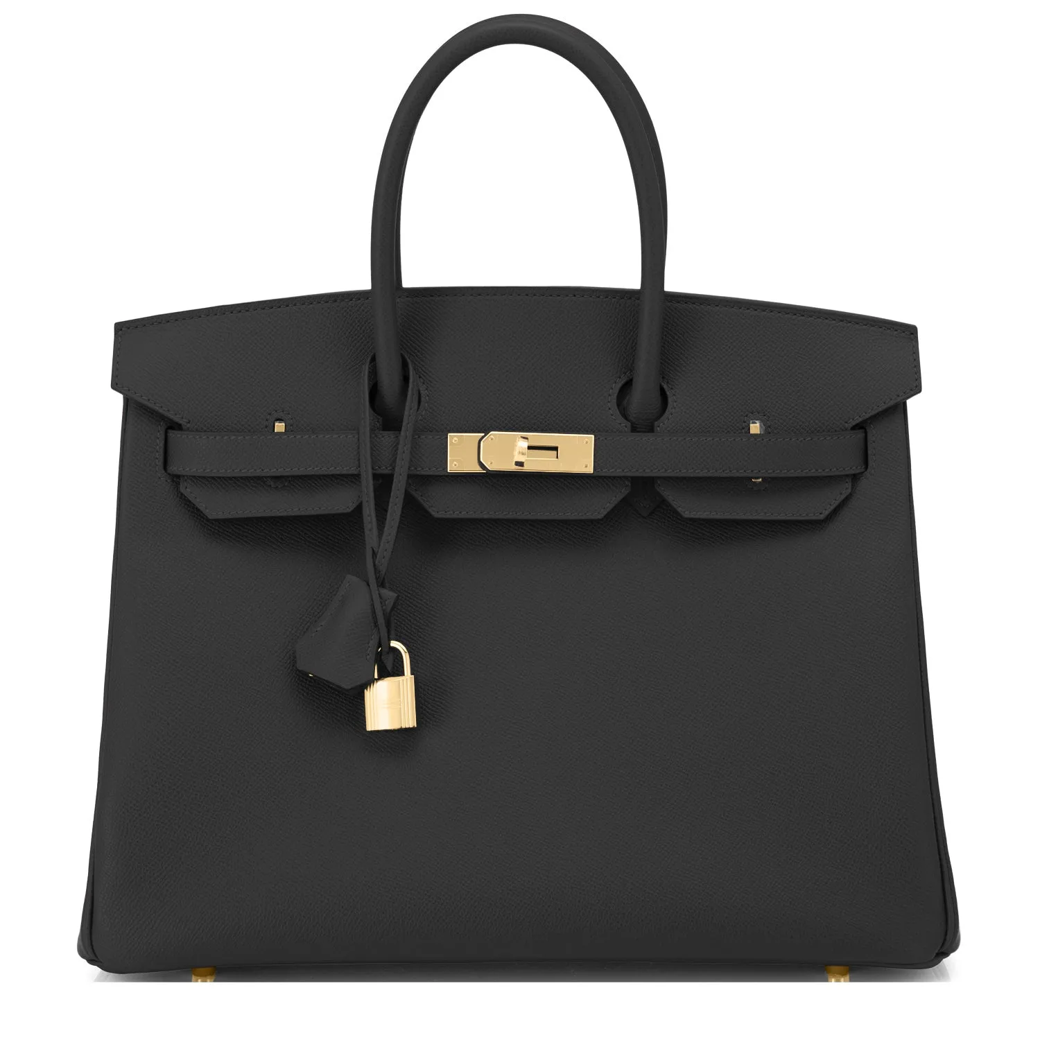 Hermes Black 35cm Epsom Birkin Gold Hardware