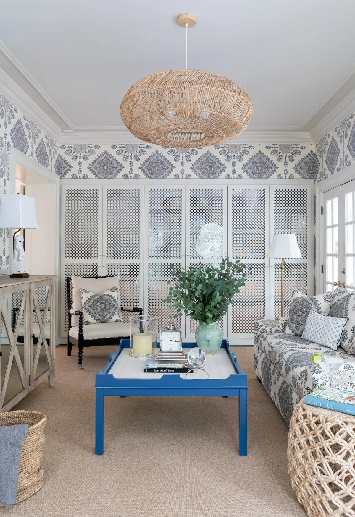 Home Couture Wallpaper: Persepolis - Custom Fig / Cream on Vinyl Wallpaper