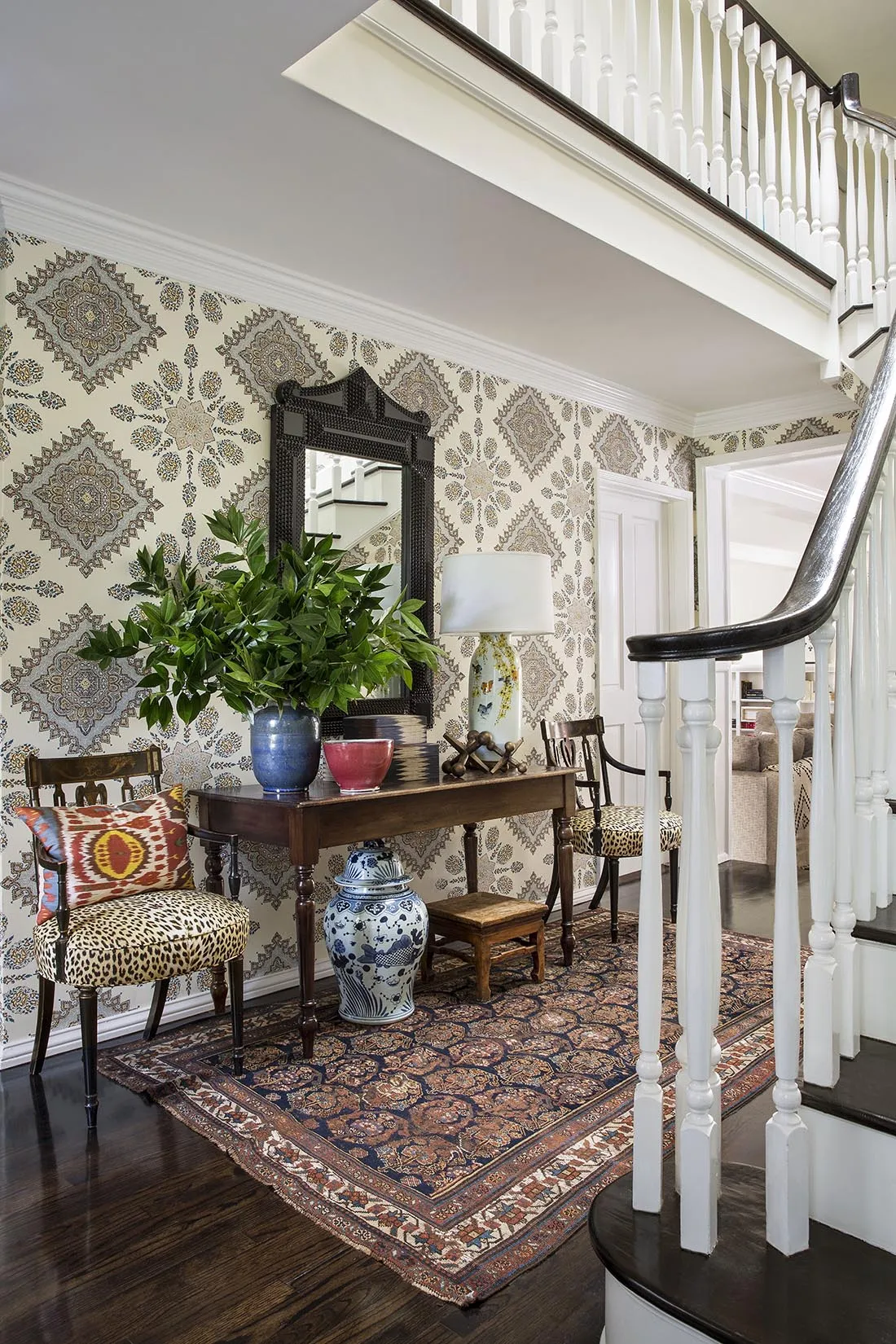 Home Couture Wallpaper: Persepolis - Custom Fig / Cream on Vinyl Wallpaper