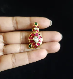 Jadau Kundan Simple Pendant Mango Design U20 Multi