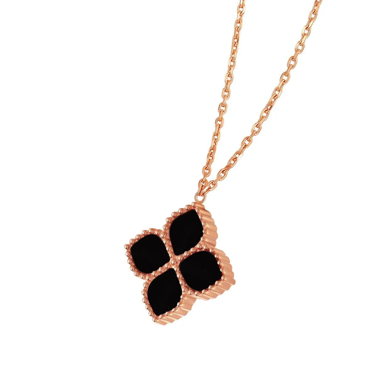 Joory / Necklace Black Rose Gold