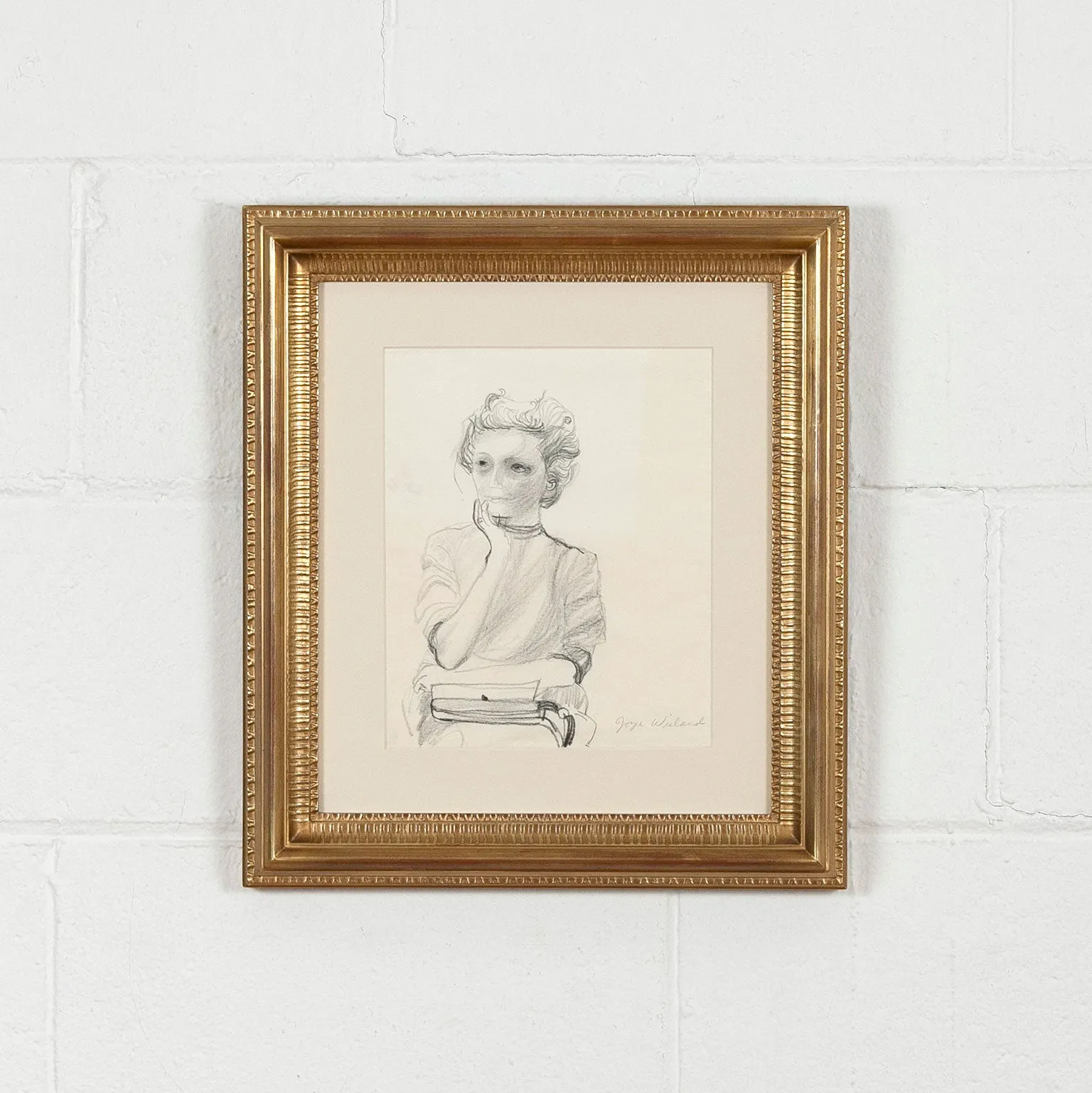 JOYCE WIELAND "SELF PORTRAIT" DRAWING, 1965