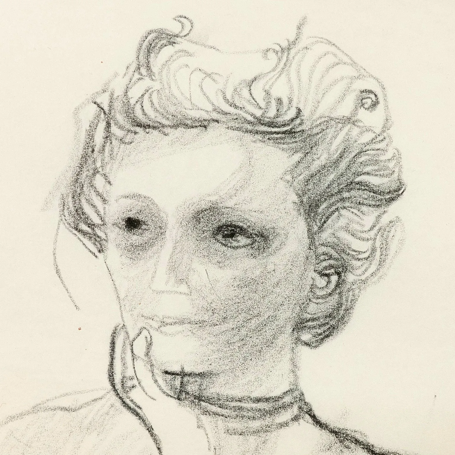 JOYCE WIELAND "SELF PORTRAIT" DRAWING, 1965