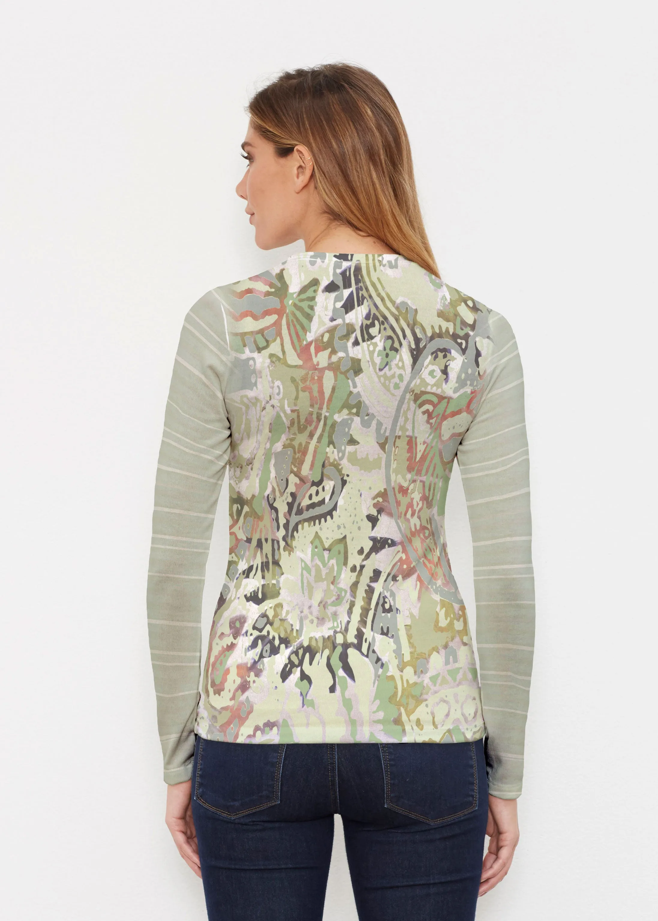 Jungle Escape (19156) ~ Butterknit Long Sleeve Crew Top