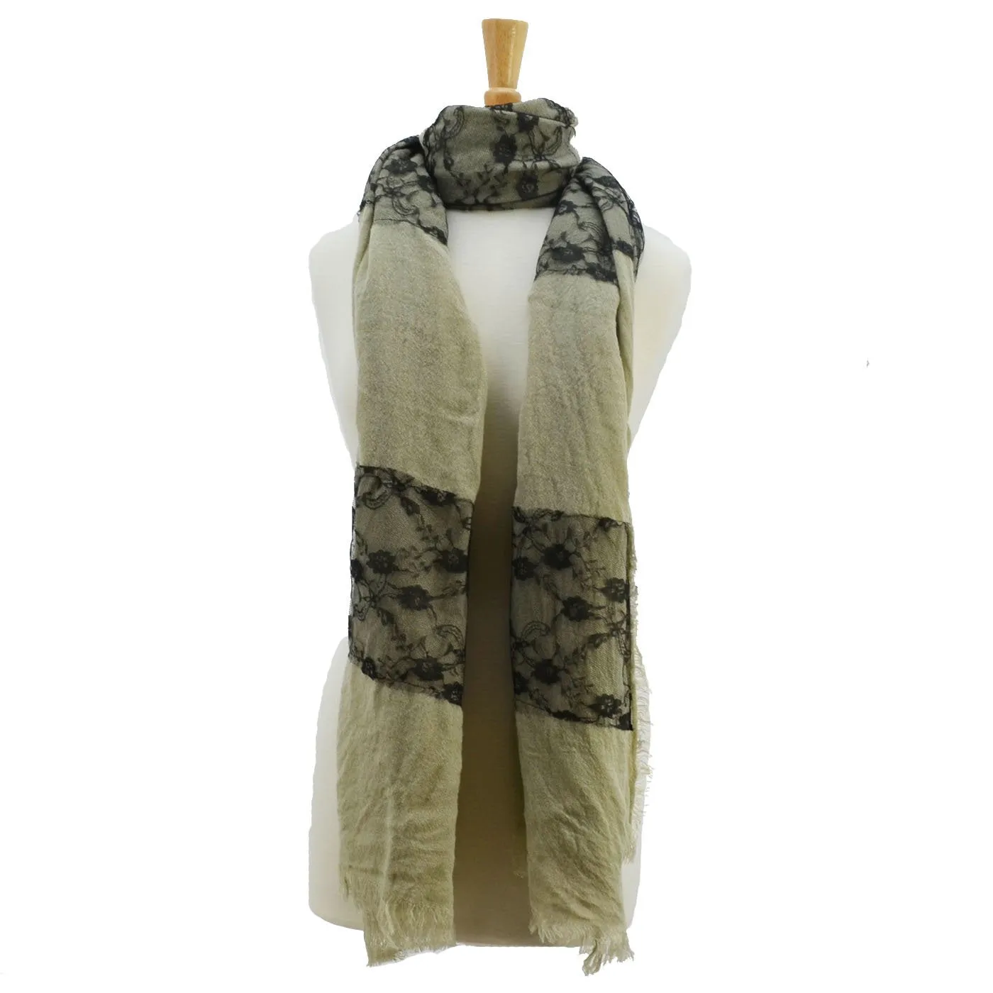 Krista Lace Scarf with Trim