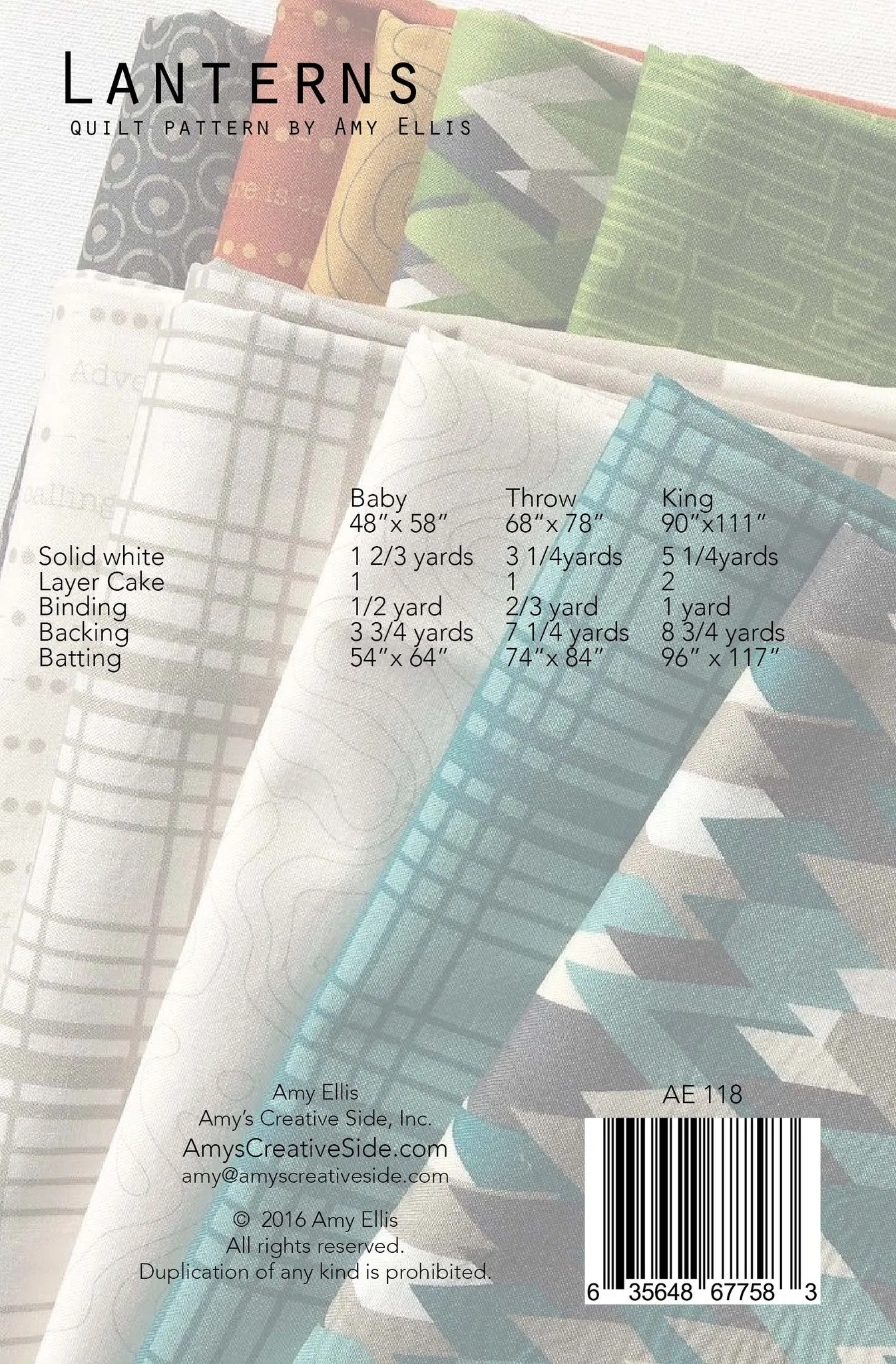 Lanterns Quilt Pattern
