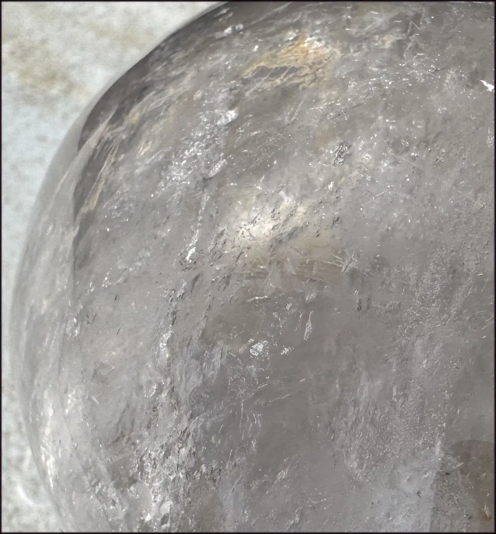LifeSize SMOKY HImalayan Quartz Crystal Skull with Hematite, Chlorite, Rainbows - 13lbs 