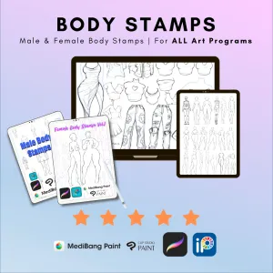 Male & Female Body Stamp Set by RAWSUESHII