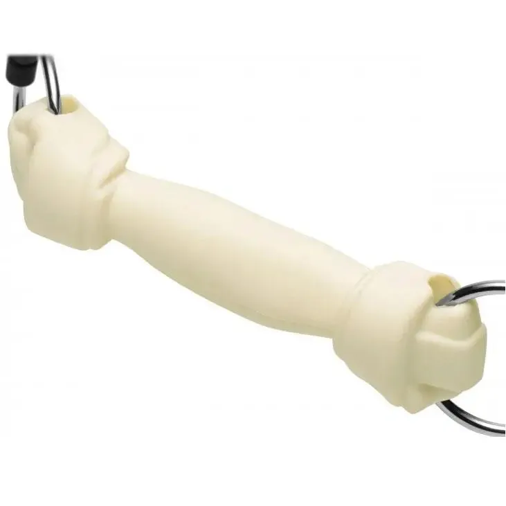 Master Series Silicone White Dog Bone Gag with Adjustable Straps