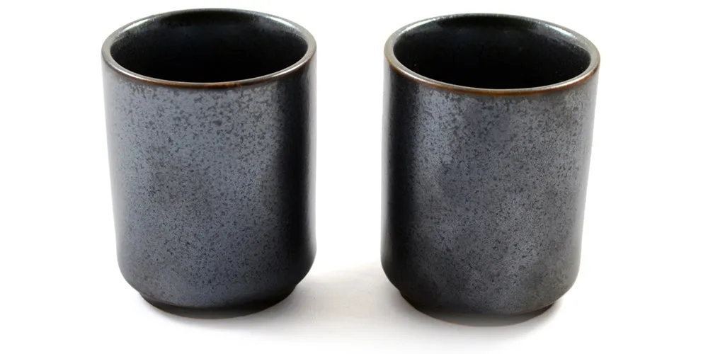 Matt Silver Glazed Japanese Sake Set