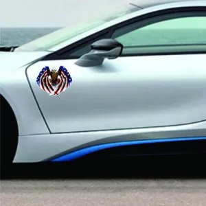 Medium Auto Decal Eagle USA Flag