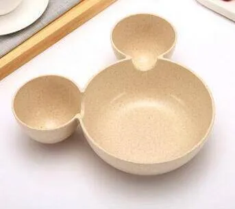 Minnie Mouse Wheat Straw Tableware Kid Plate Set
