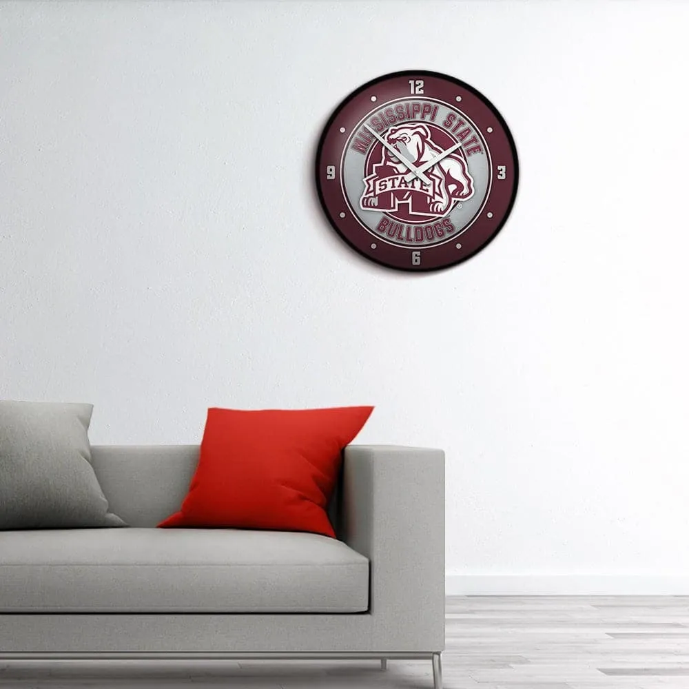 Mississippi State Bulldogs: Mascot - Modern Disc Wall Clock