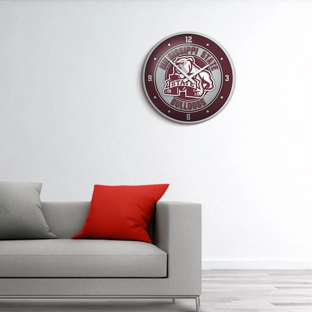 Mississippi State Bulldogs: Mascot - Modern Disc Wall Clock