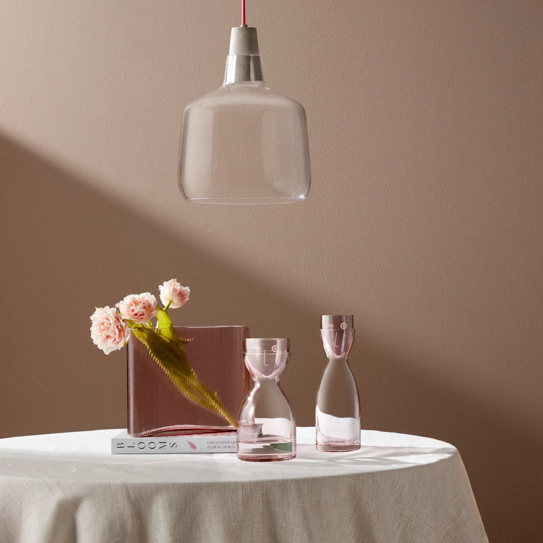 Mist Vase Wide Dusty Rose