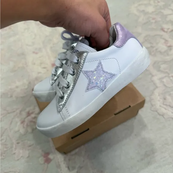 NATURINO ANNIE ZIP SNEAKER WHITE/SILVER/LILAC
