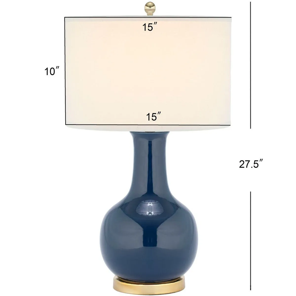 NAVY BLUE CERAMIC PARIS LAMP